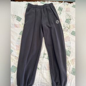 Hollister sweatpants w/ embroidered flower.